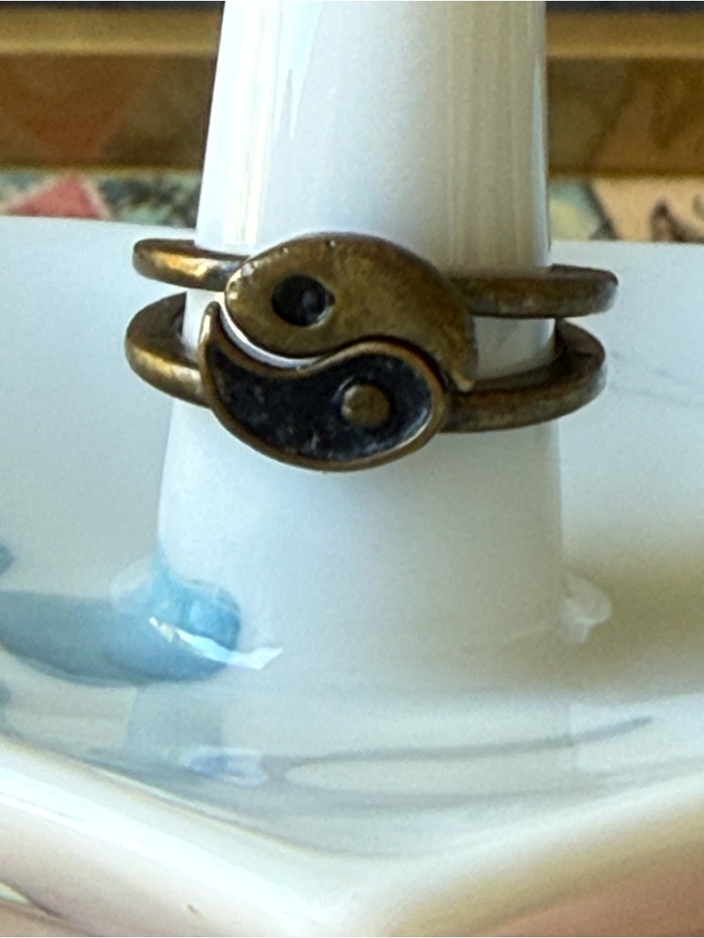 Yin Yang interlocking friendship ring